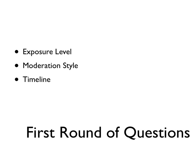 First Questions